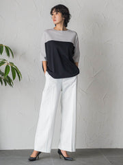 【WEB限定/+5cm丈長め】シェルタリングワイドパンツ