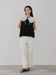 セパレートスカラップレースカラープルオーバー