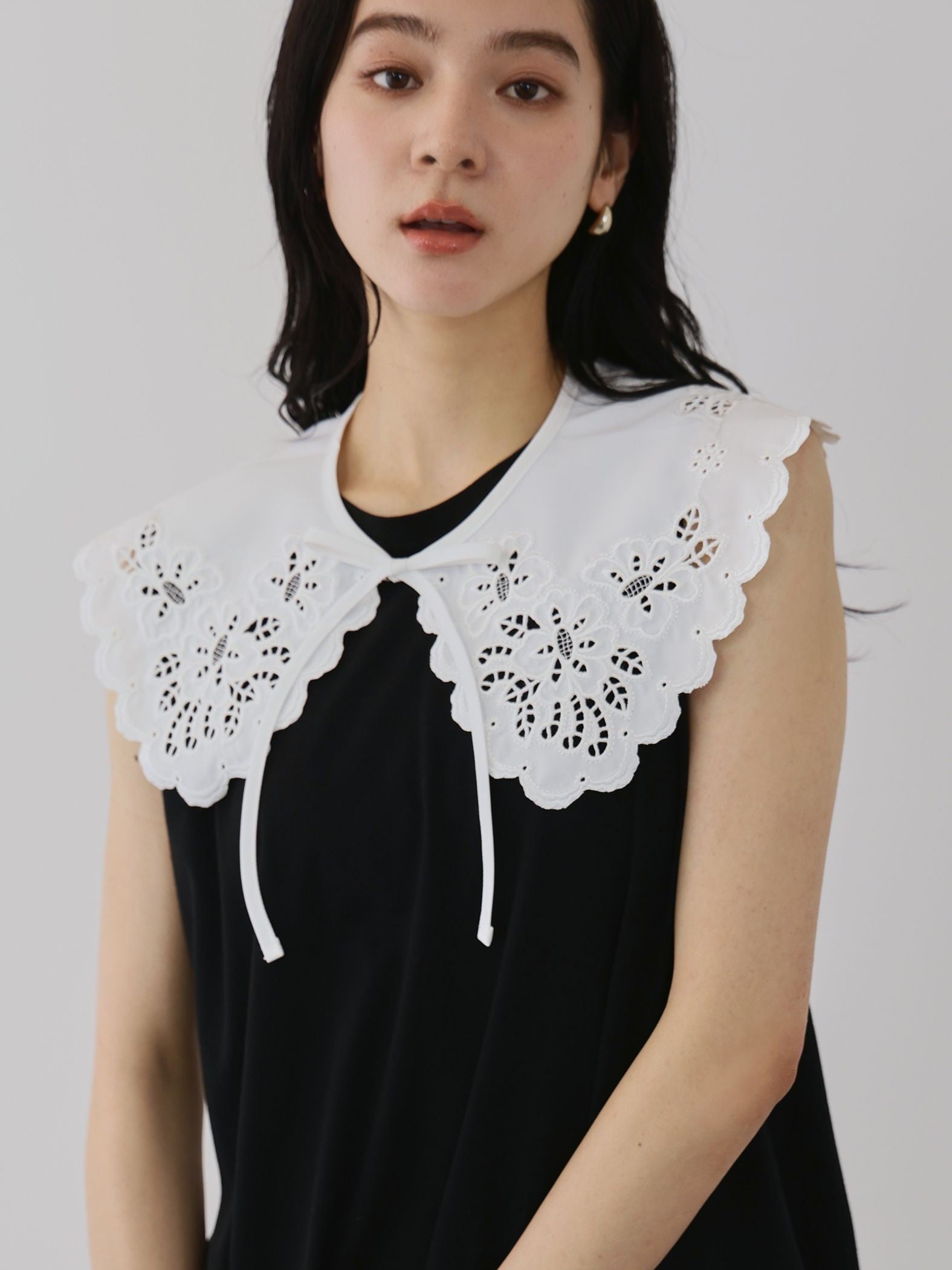 セパレートスカラップレースカラープルオーバー