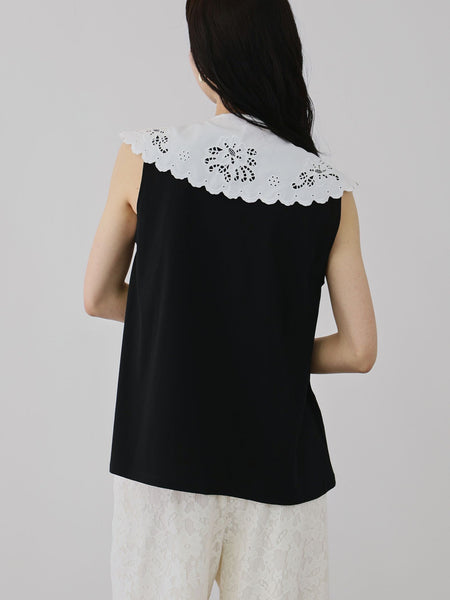 セパレートスカラップレースカラープルオーバー