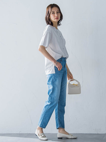 【WEB限定】【3サイズ】コットン汗じみ防止カットソー≪洗える/接触冷感≫