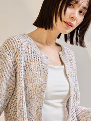 ミックスコイルクルーネックカーディガン