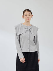 Wフェイス天竺ビッグカラートップス≪手洗い可能≫