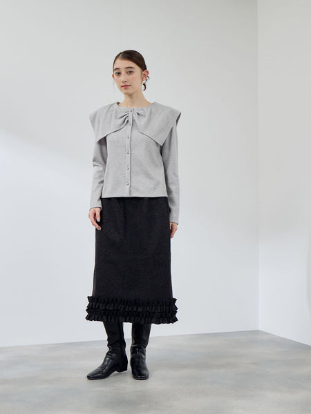 Wフェイス天竺ビッグカラートップス≪手洗い可能≫