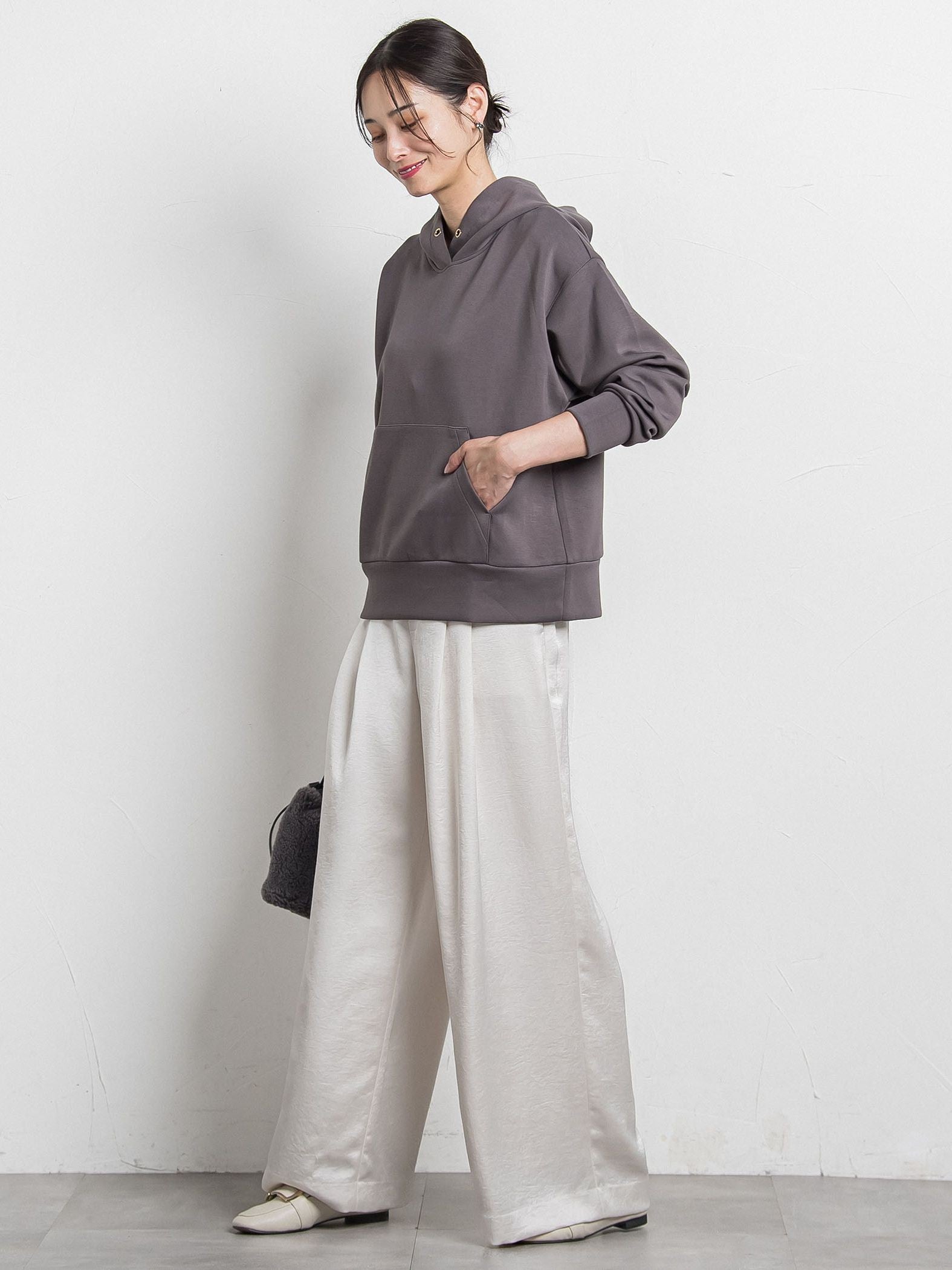 【WEB限定】ふんわリッチパーカー≪手洗い可能≫