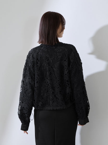 ボタニカルレースブルゾン≪手洗い可能≫