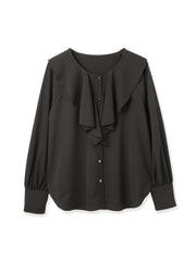 ヴィンテージツイルビッグカラーブラウス