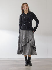 ツィードライクアシメフリルスカート≪手洗い可能≫