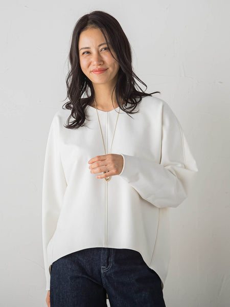 【暖・美・楽】両面起毛ドルマンスリーブブラウス