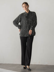 【大きいサイズ/すらっと美脚パンツ】フレアーストレートパンツ