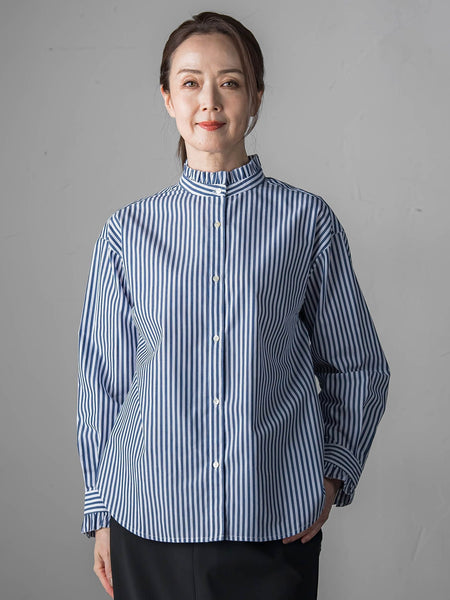 【大きいサイズ】ネックフリルブラウス