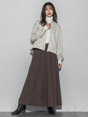 【WEB限定】マシュマロスウェードノーカラーブルゾン≪手洗い可能≫