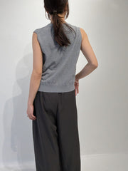 【2piece】sheer layerd vest