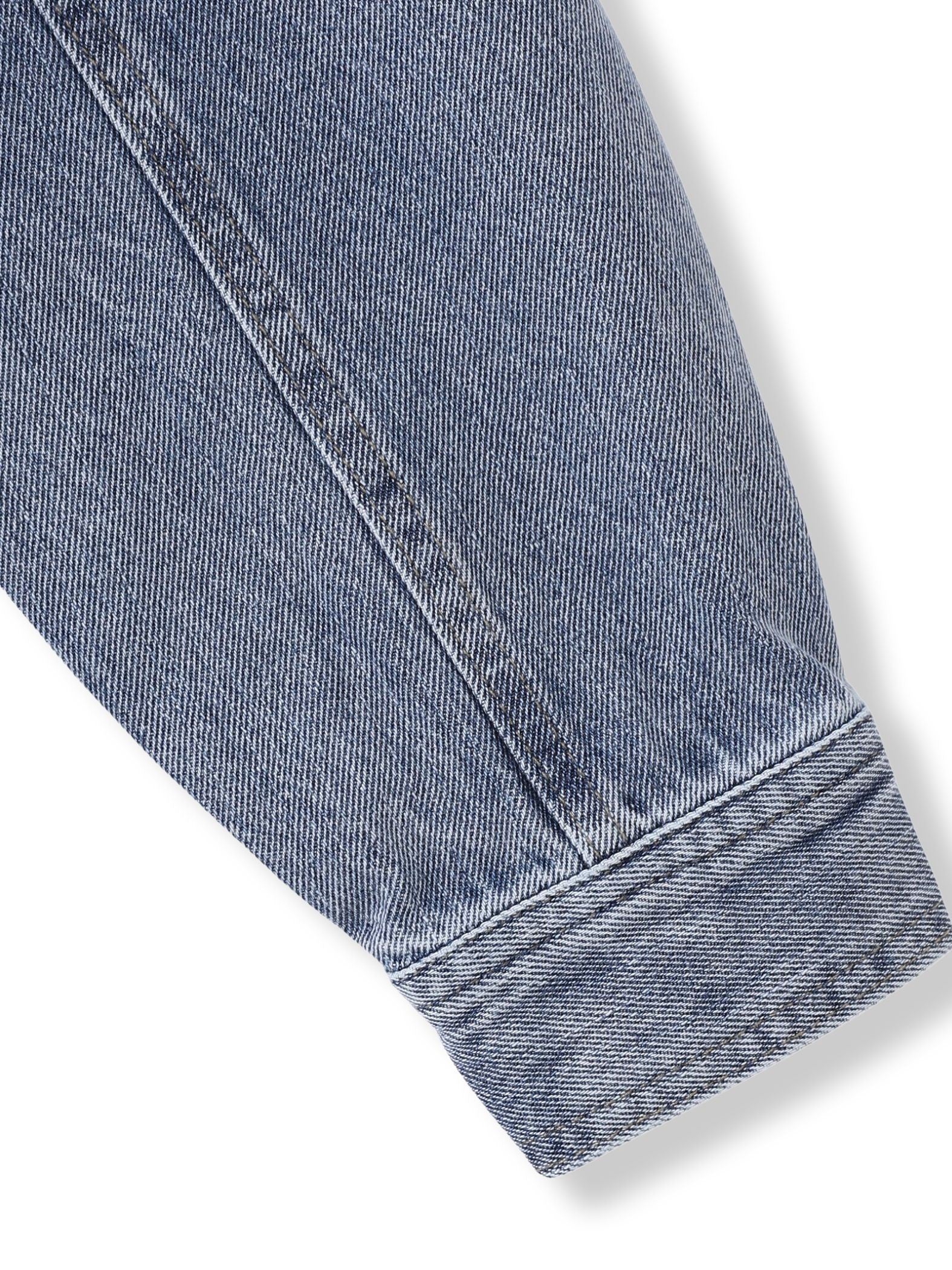 デニムドッキングVネックニットプルオーバー≪洗濯機で洗える≫