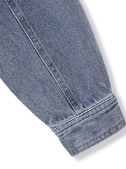 デニムドッキングVネックニットプルオーバー≪洗濯機で洗える≫