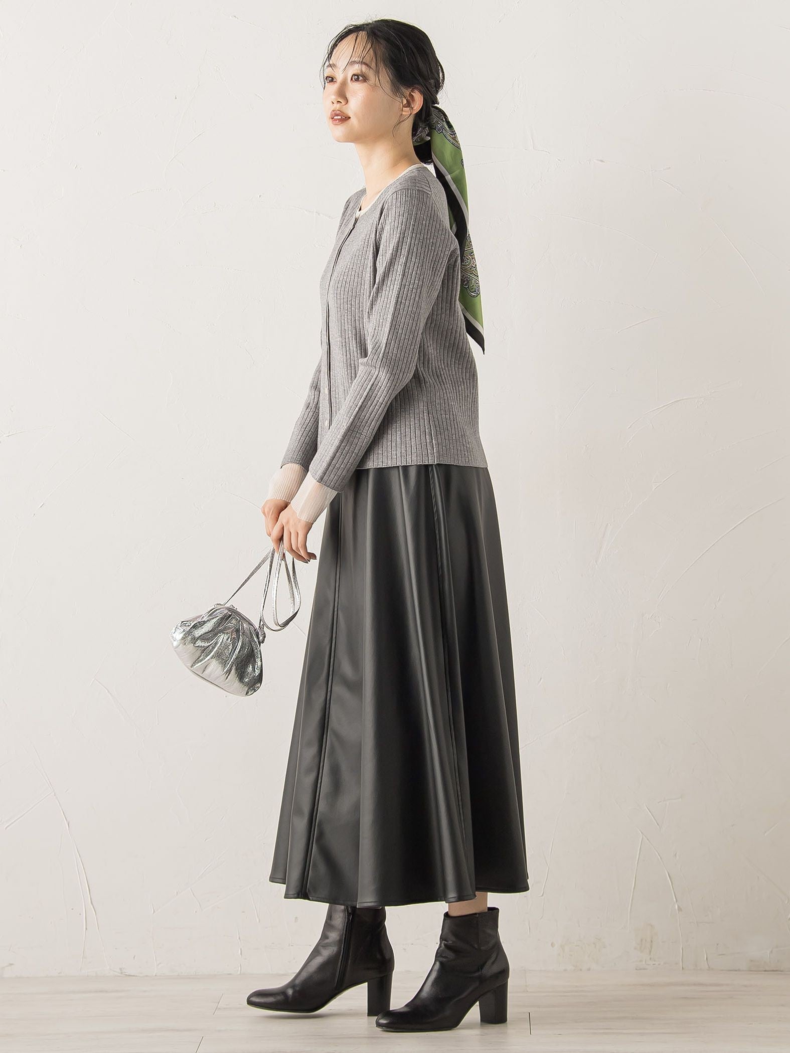 シアー切替えRIBニット≪手洗い可能≫