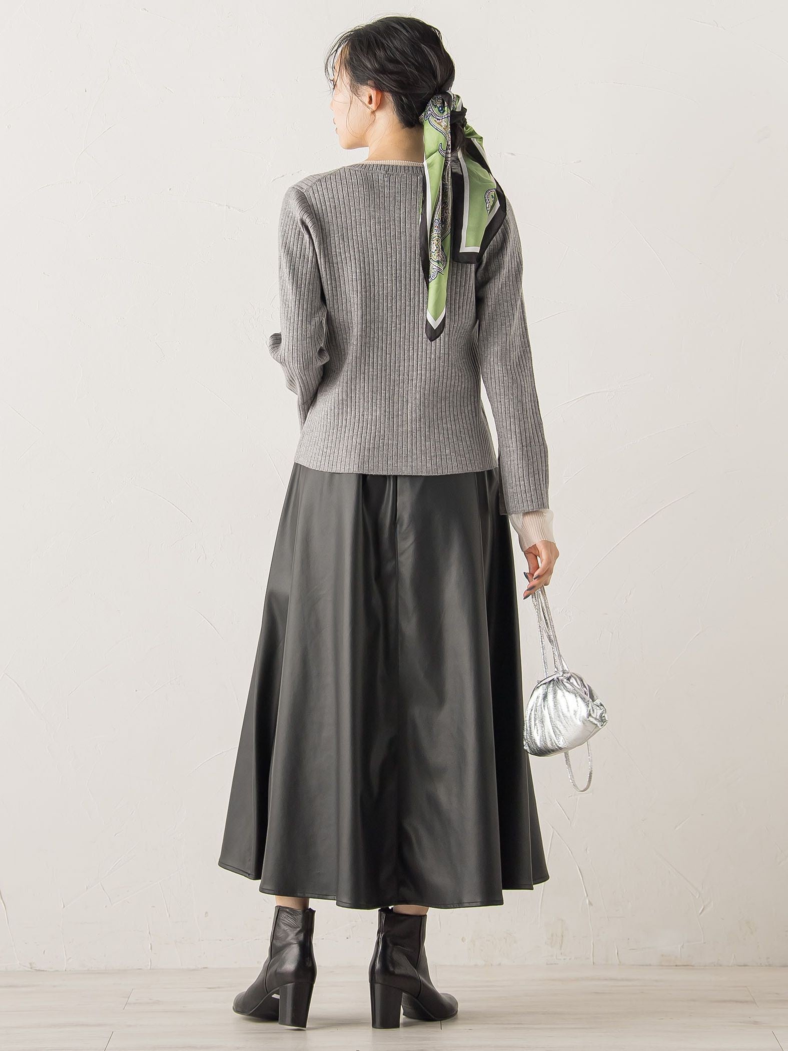 シアー切替えRIBニット≪手洗い可能≫