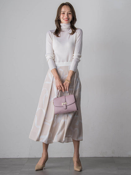 スパンコールリブタートルニット≪手洗い可能≫