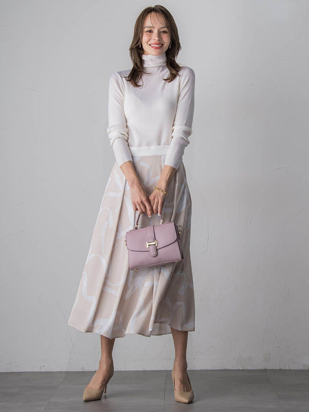 スパンコールリブタートルニット≪手洗い可能≫