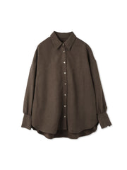 サテンピーチバックギャザーブラウス≪手洗い可能≫