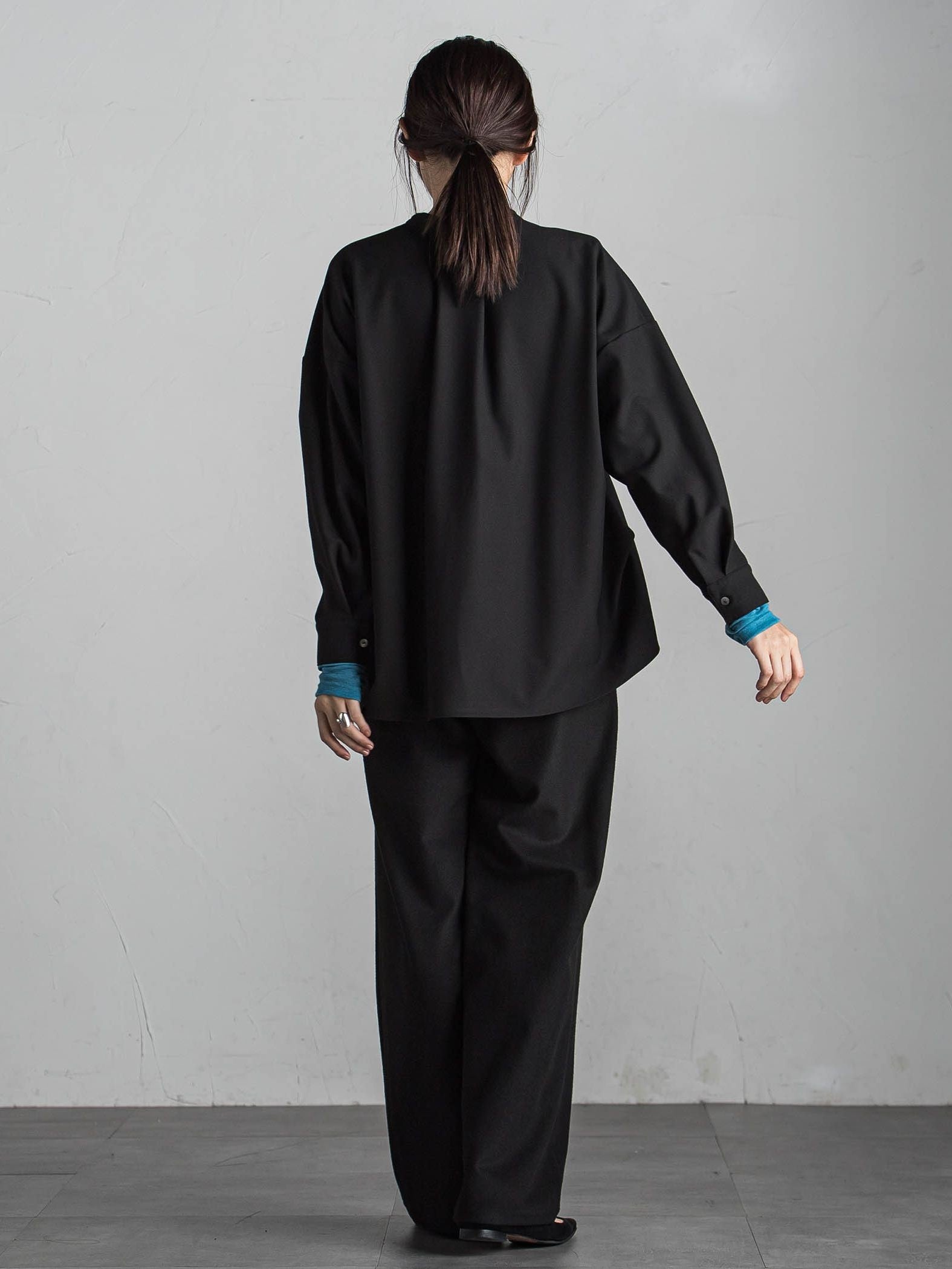 【新色追加】サーモサキソニーバックタックスキッパーブラウス≪洗濯機で洗える≫