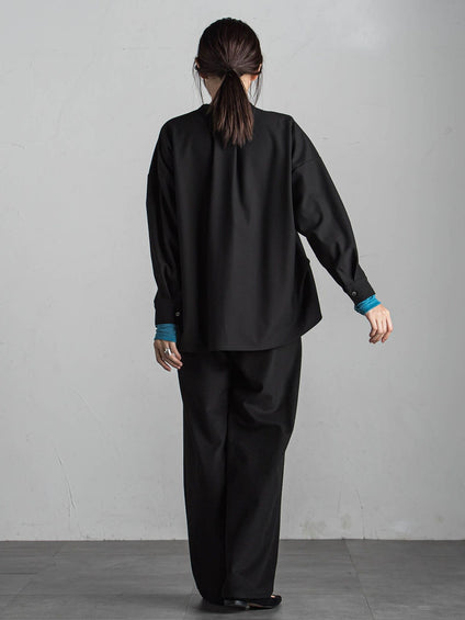 【新色追加】サーモサキソニーバックタックスキッパーブラウス≪洗濯機で洗える≫