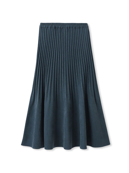 スウェードライク消しプリーツスカート≪手洗い可能≫