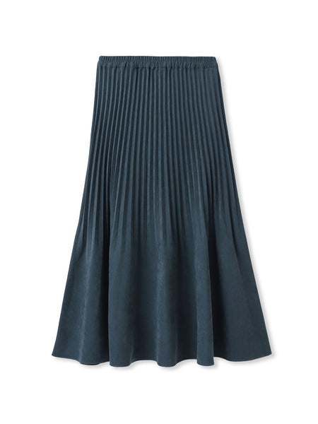スウェードライク消しプリーツスカート≪手洗い可能≫