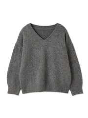 ウール混Vネックニットプルオーバー≪手洗い可能≫