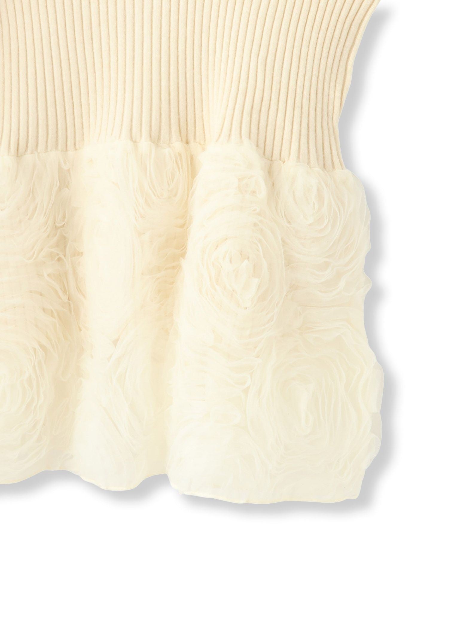 フラワーチュールペプラムリブニット≪手洗い可能≫