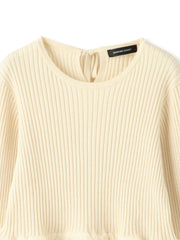 フラワーチュールペプラムリブニット≪手洗い可能≫