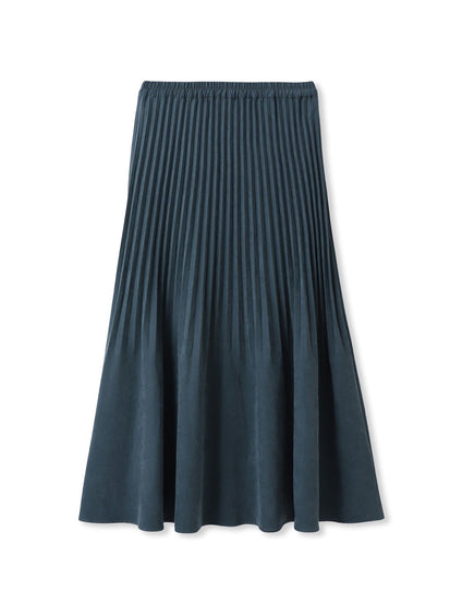 スウェードライク消しプリーツスカート≪手洗い可能≫