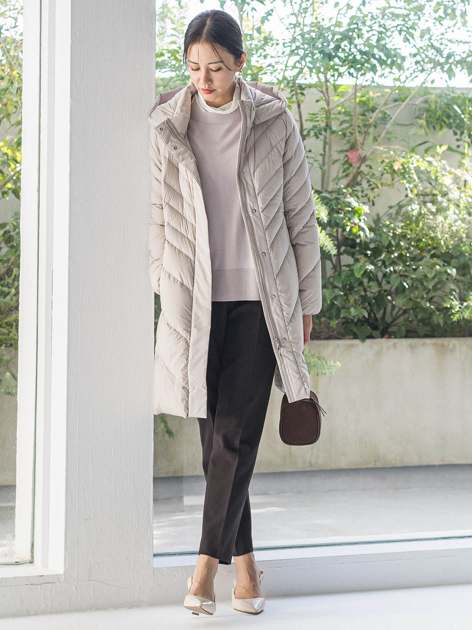 ストレッチダウンロングコート