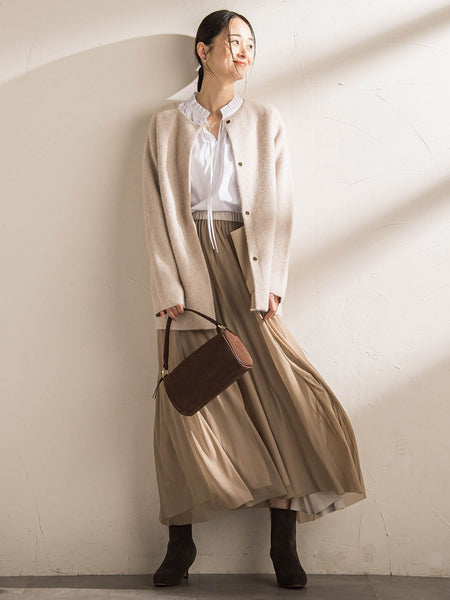 フォックス混ニットジャケット