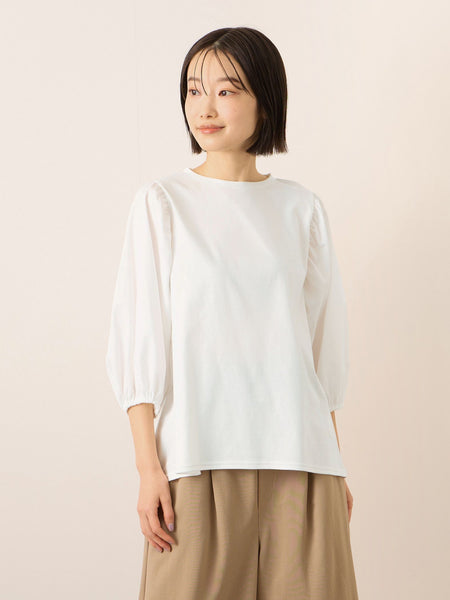 《予約》【機能するミニマル服】切替プルオーバー《接触冷感》