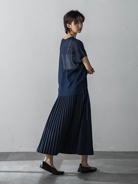 デニムバックプリーツスカート≪手洗い可能≫ | socolla  