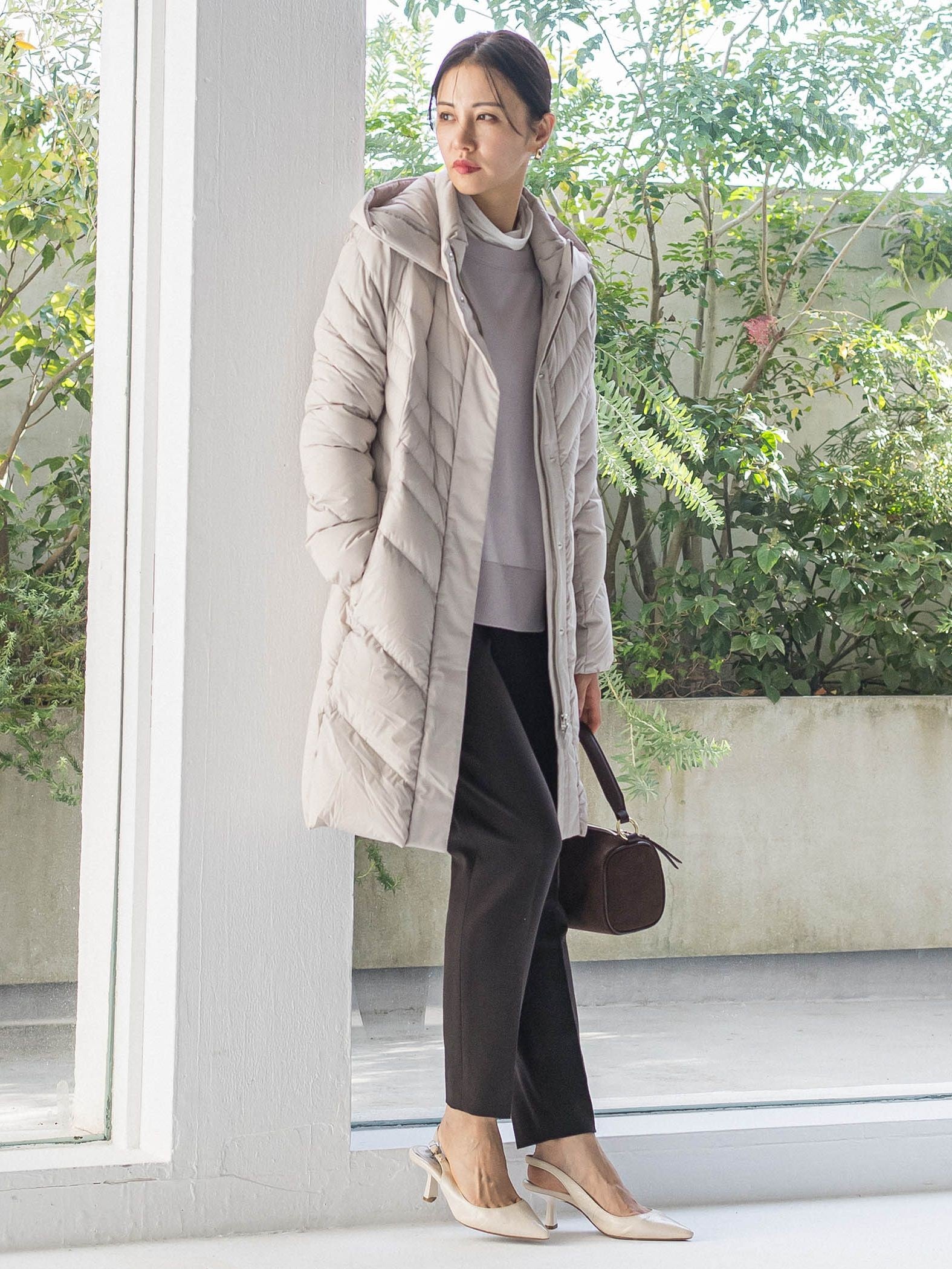 ストレッチダウンロングコート