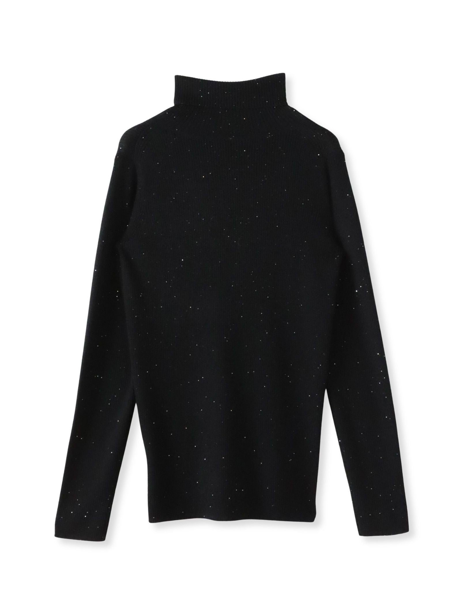 スパンコールリブタートルニット≪手洗い可能≫