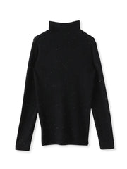 スパンコールリブタートルニット≪手洗い可能≫