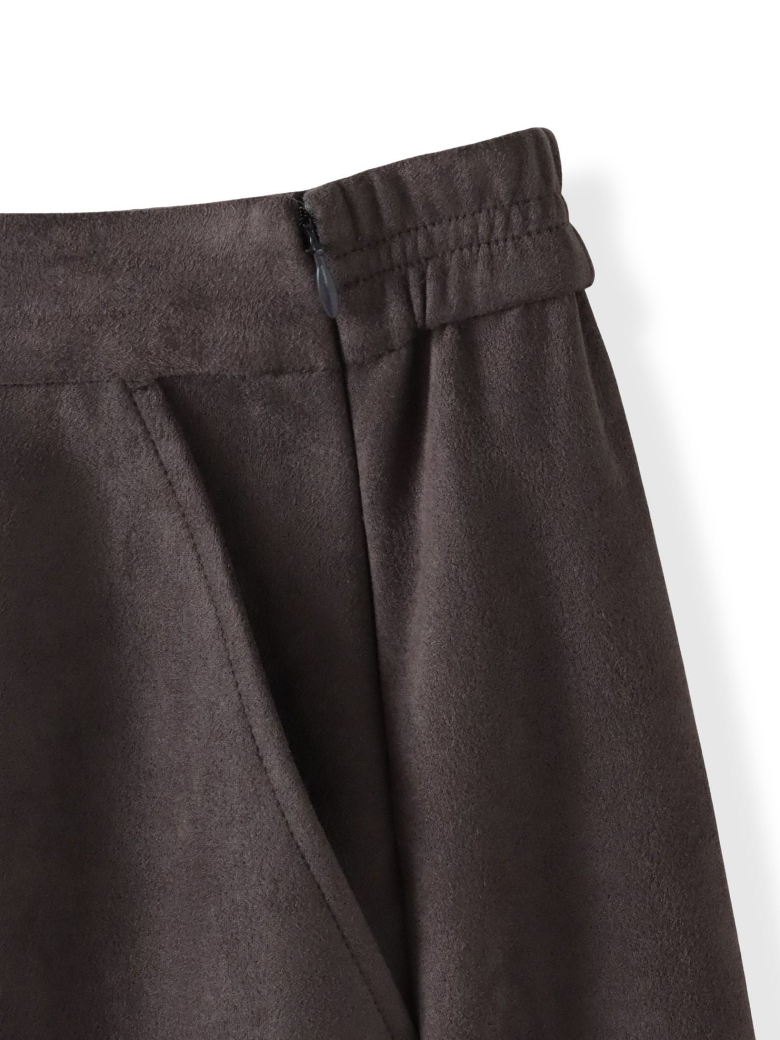 【WEB限定】フェイクスエードナロースカート≪セットアップ対応/洗える≫