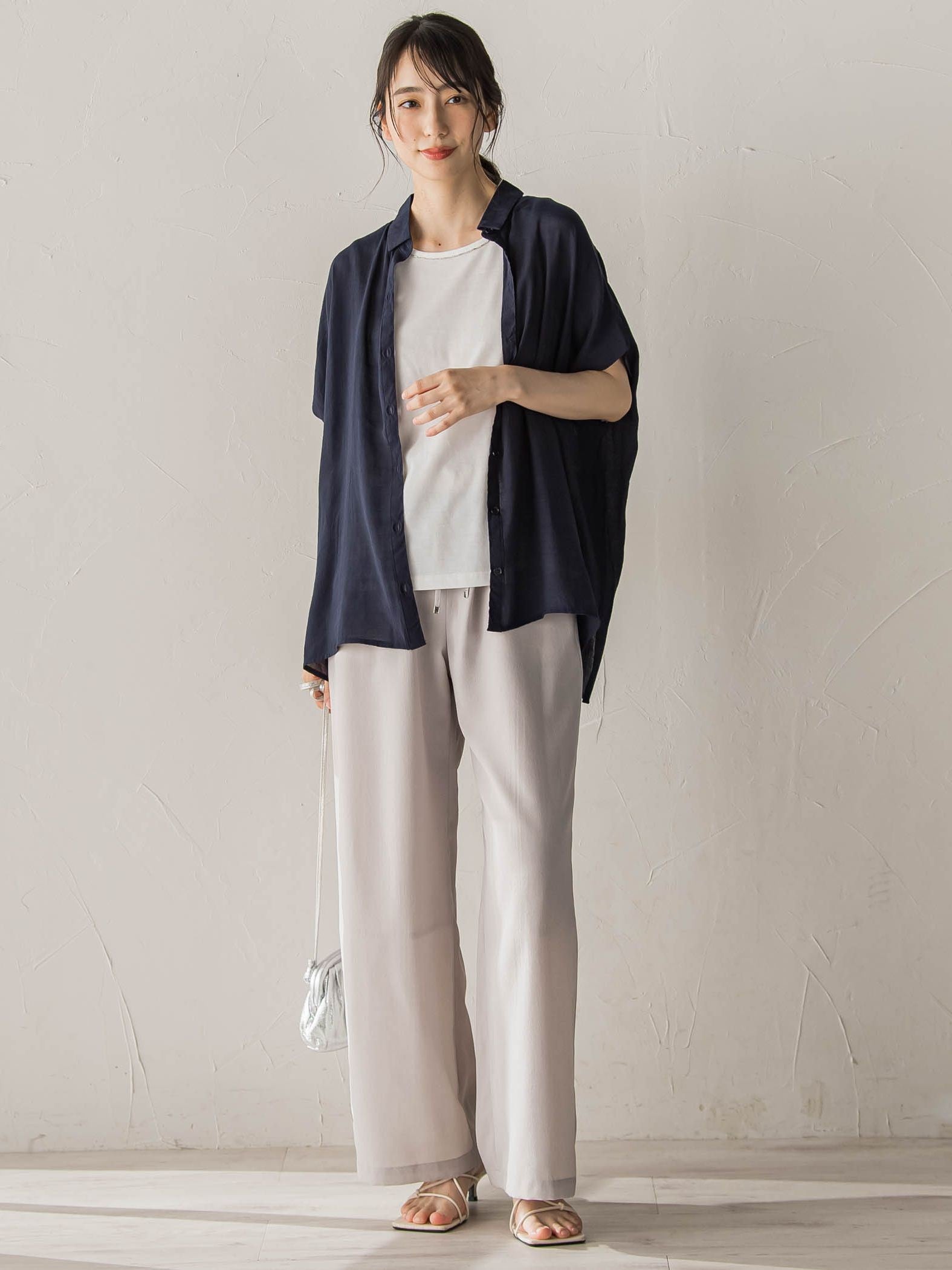 【WEB限定カラーあり】ドルマンブラウス+タンクSET