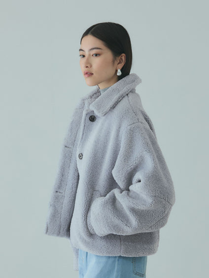 ボアコクーンスリーブブルゾン