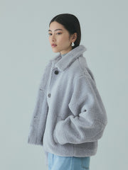 ボアコクーンスリーブブルゾン