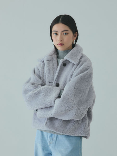 ボアコクーンスリーブブルゾン