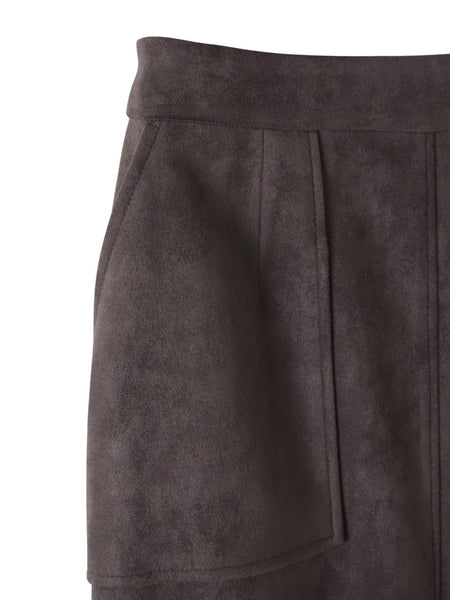 【WEB限定】フェイクスエードナロースカート≪セットアップ対応≫