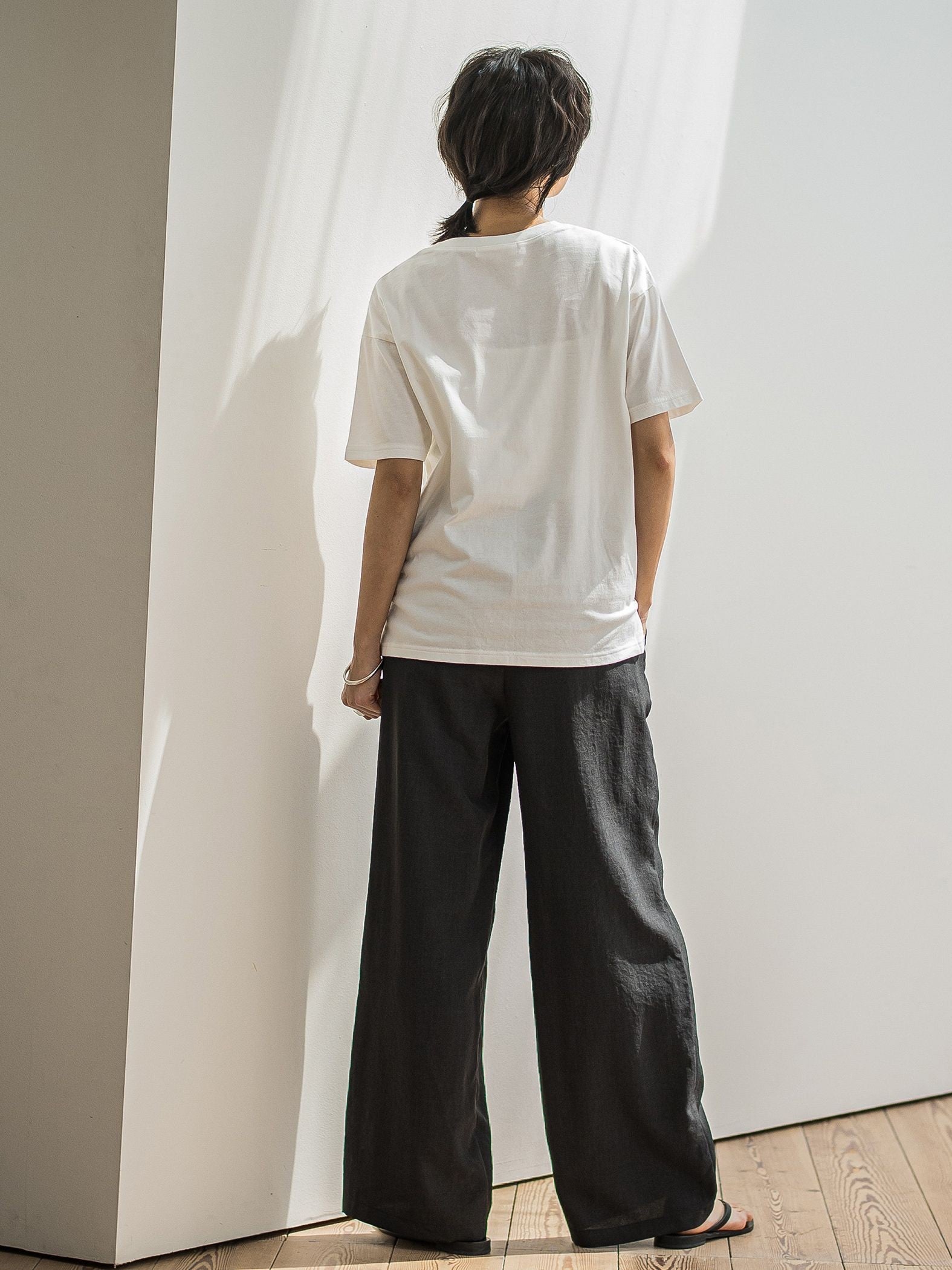スパンコールハート刺繍Tシャツ≪洗濯機で洗える≫