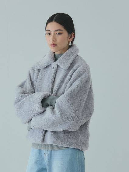 ボアコクーンスリーブブルゾン