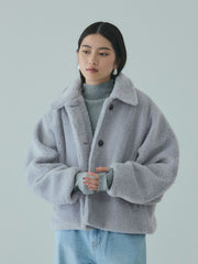 ボアコクーンスリーブブルゾン