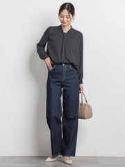【JAPAN BLUE JEANS】デニムワイドパンツ≪洗濯機で洗える≫