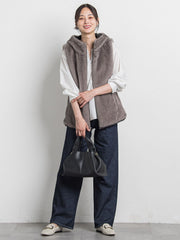 【JAPAN BLUE JEANS】デニムワイドパンツ≪洗濯機で洗える≫